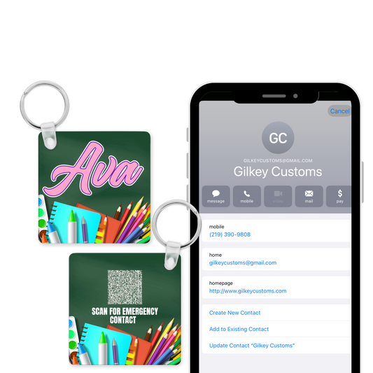 Emergency Contact Keychain