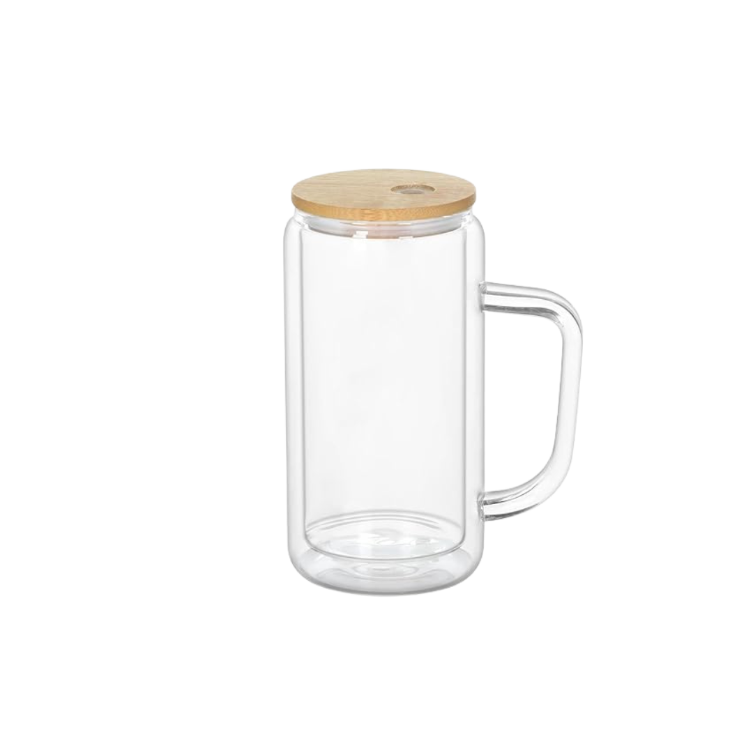 Snow Globe Glass Cup with Handle