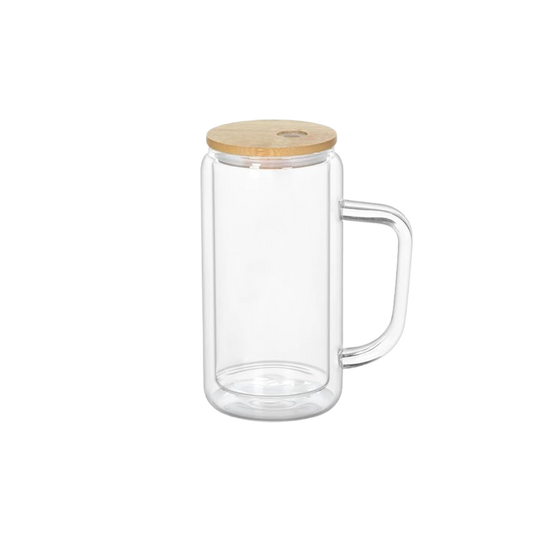 Snow Globe Glass Cup with Handle